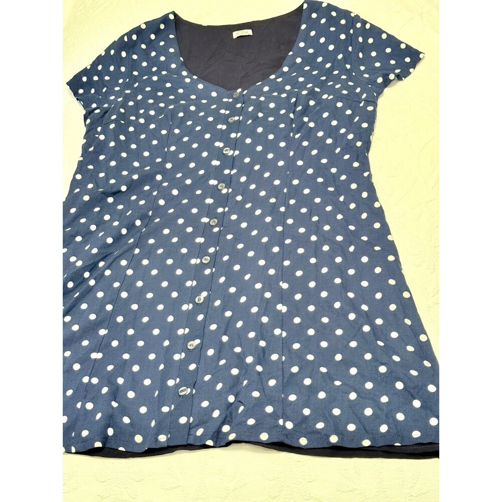 EUC Katie Sturino Chiara Polka Dot Dress XXL Made USA Retro Rockabilly Classic - Picture 3 of 13